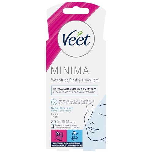 Veet Strisce di cera ipoallergeniche per il viso Minimo 20 pz Donna