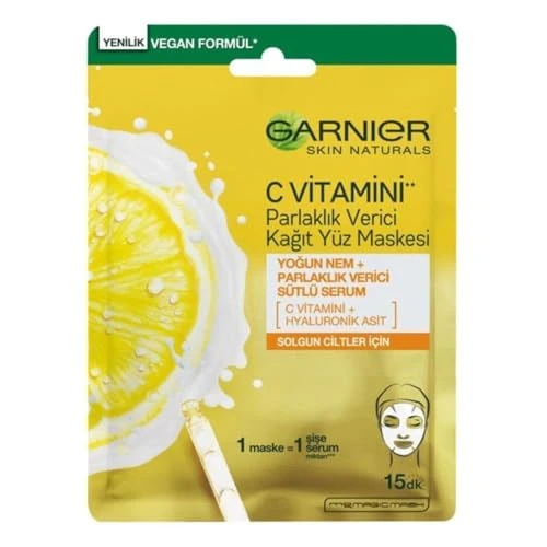 Garnier Skin Naturals Vitamin C Sheet Mask Face Mask Donna 1pcs