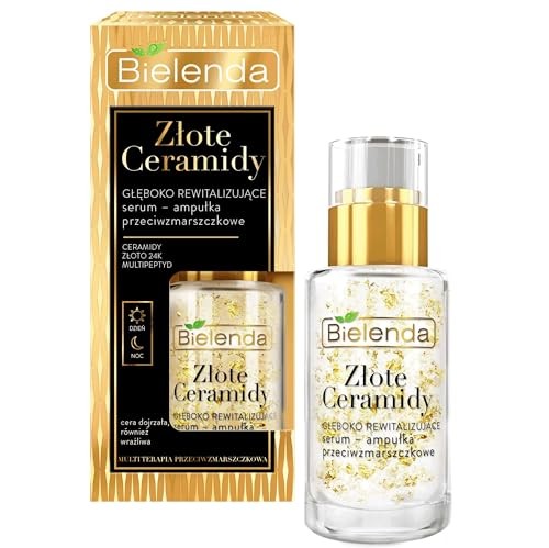 BIELENDA Golden Ceramidi siero rivitalizzante profondo fiala antirughe giorno e notte 15ml