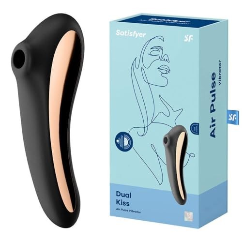 Satisfyer dual kiss vibrador de aire negro negro 1un donna