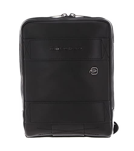 Piquadro Obidos Crossbody Bag Black 17 x 22 x 500 cm uomo