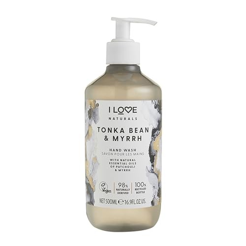 I love Naturals Hand Wash Sapone liquido idratante per le mani alla fava tonka e alla mirra 500ml Donna