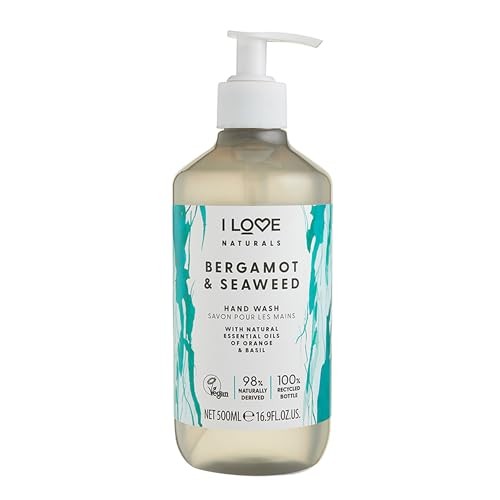 I love Sapone liquido idratante per le mani al bergamotto e alghe Naturals 500ml Donna