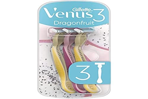 Gillette VENUS3 DRAGONFRUIT disposable hair removal blades 3 unit donna