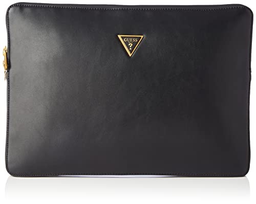 Guess Scala Synthetic Leather Handbag Laptop Compartiment Black donna
