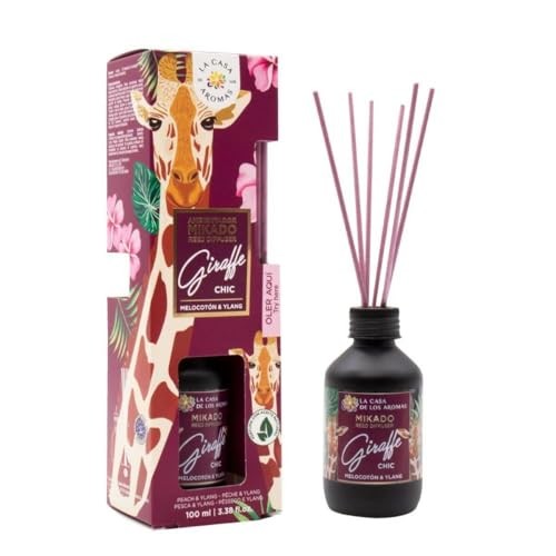 La Casa De Los Aromas AMBIENTADOR mikado Giraffe Chic melocotn and ylang 100ml unisex