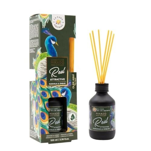 La Casa De Los Aromas AMBIENTADOR mikado Real Attractive naranja and mbar 100ml unisex