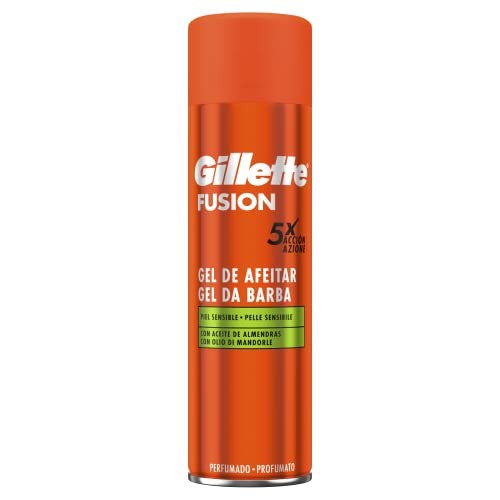 Gillette FUSION sensitive skin shaving gel 200ml uomo 200ml