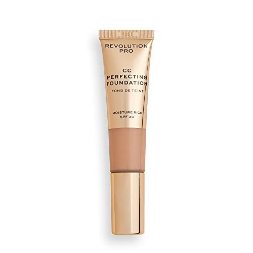 Makeup Revolution PRO CC Perfecting Foundation SPF 30 Trucco multifunzionale per pelli secche e miste 26 ml F3 Donna