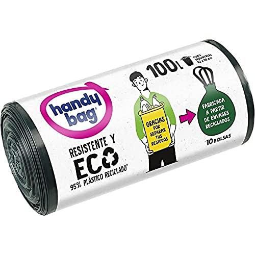 Albal Handy Bag Reciclada Bolsa Basura Resistente 100 Litros 10 U unisex