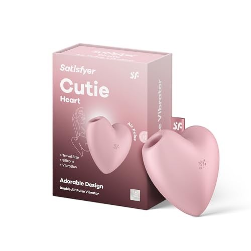 Satisfyer cutie heart estimulador y vibrador de aire rosa 1un donna