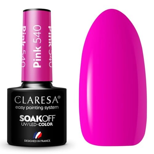CLARESA Soak Off UVLED Vernice ibrida rosa 540 5g