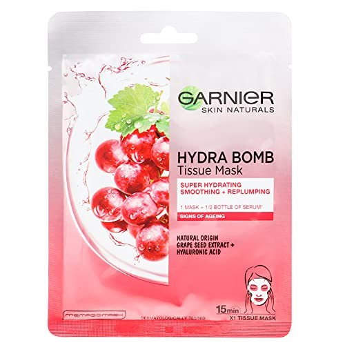 Garnier Skin Naturals Hydra Bomb Natural Origingrape Seed Extract Face Mask Donna 1pcs