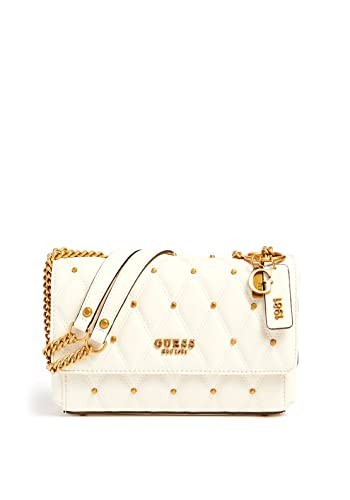 Guess Triana Polyester Crossbody Bag Ivory HWQS8553210 26 x 16 x 9 cm donna