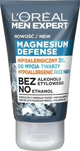 LOREAL Men Expert Magnesium Defense Face Wash gel detergente viso ipoallergenico 100ml