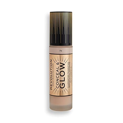 Makeup Revolution Conceal and Glow Makeup Trucco illuminante 23ml F2 Donna