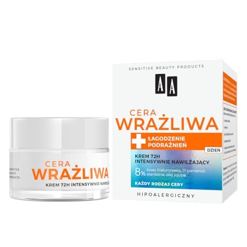AA Pelli Sensibili Lenitiva Irritazioni 72H crema da giorno intensamente idratante per tutti i tipi di pelle 50ml