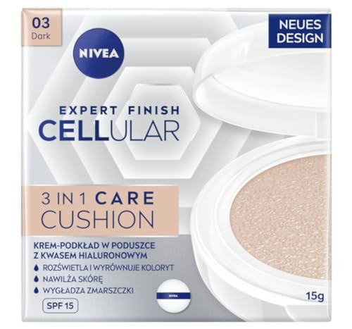 Nivea Cellular Expert Finish 3in1 Care Cushion SPF15 Peujc makeup v houbice 3 v 1 15 g 01 Hell donna