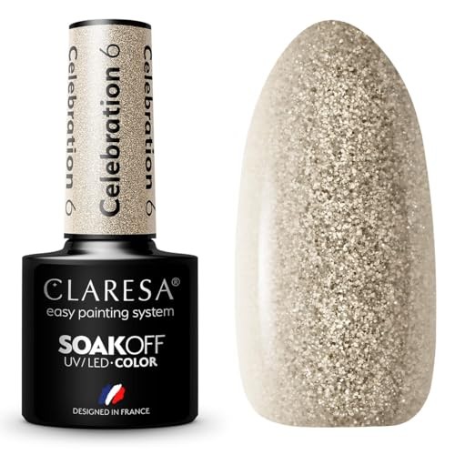 CLARESA Soak Off Vernice ibrida UVLED Celebration 06 5g
