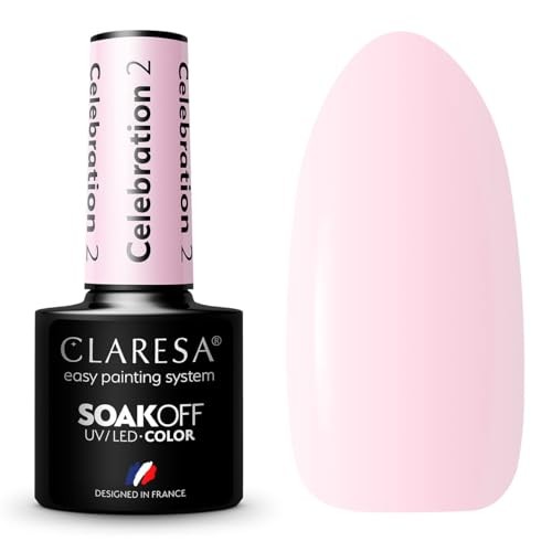CLARESA Soak Off Vernice ibrida UVLED Celebration 02 5g