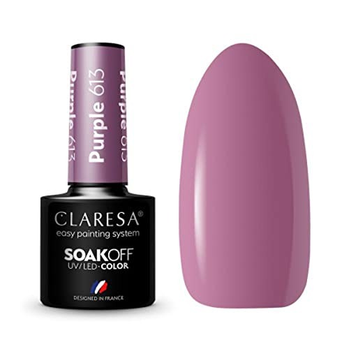 CLARESA Soak Off UVLED Vernice ibrida viola 613 5g