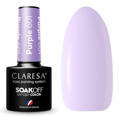 CLARESA Soak Off UVLED Vernice ibrida viola 601 5g