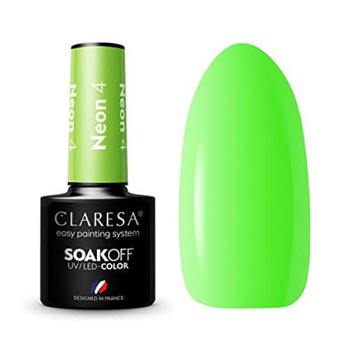 CLARESA Soak Off Vernice ibrida UVLED Neon 4 5g