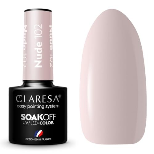 CLARESA Soak Off Vernice ibrida UVLED Nude 102 5g