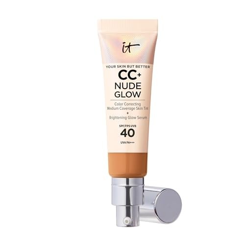It Cosmetics CC NUDE GLOW lightweight foundation glow serum SPF40 tan Unisex