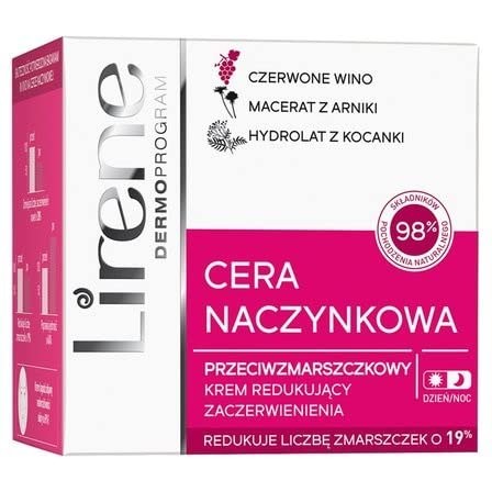 LIRENE Crema antirughe riducente arrossamento giornonotte Pelle Capillare 50ml