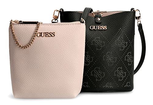 Guess Amara Polyester Handbag 4G Logo Black HWSG8493010 22 x 205 x 14 cm donna