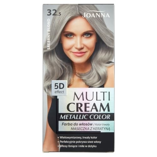 JOANNA Multi Cream Metallic Color Tintura per capelli effetto 5D 325 Biondo Argento