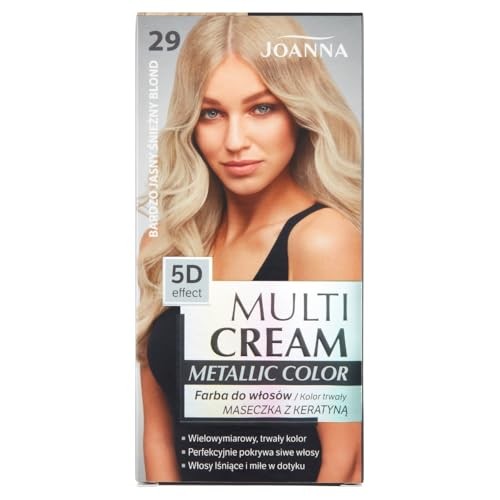 JOANNA Multi Cream Metallic Color Tintura per capelli effetto 5D 29 Biondo neve molto chiaro