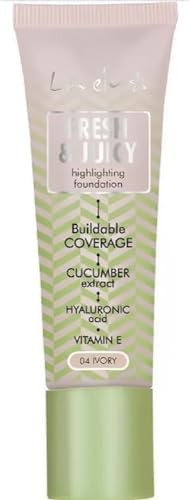 LOVELY FreshJuice Highlighting Foundation fondotinta viso illuminante 04 Avorio 25g