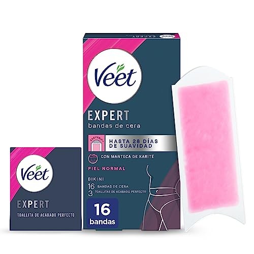 Veet EXPERT BIKINI depilatory wax strips for normal skin 16 units donna