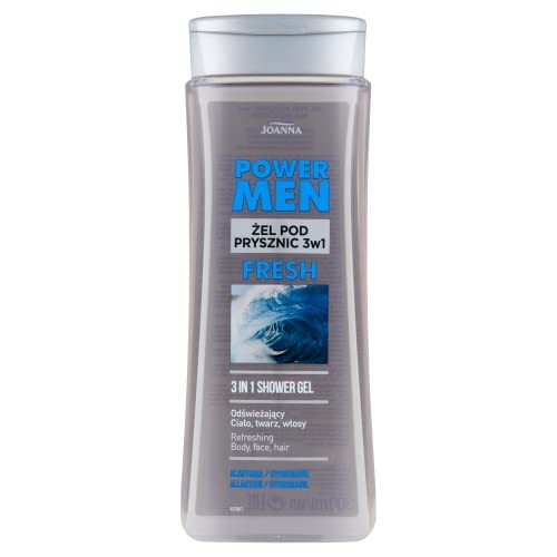JOANNA Power Men Gel doccia rinfrescante e shampoo 3in1 For Men gel doccia rinfrescante 3in1 per uomo 300ml