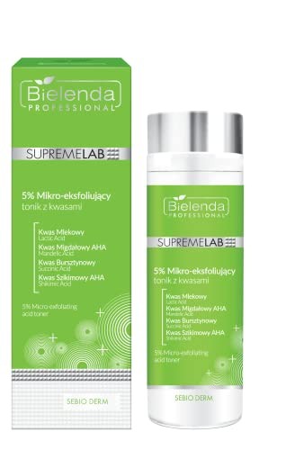 BIELENDA PROFESSIONAL SupremeLab Sebio Derm 5 MicroEsfoliante Tonico microesfoliante al 5 con acidi 200ml