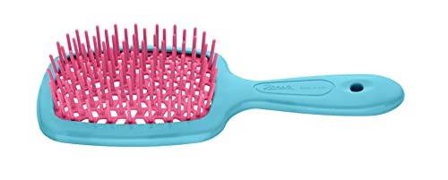 JANEKE Small Superbrush piccola spazzola da parrucchiere per districare i capelli Rosa e Blu