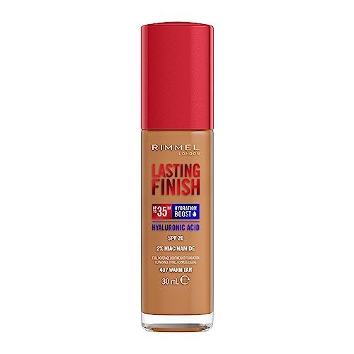 Rimmel London LASTING FINISH hydration boost SPF20 407Warm Tan 30ml donna