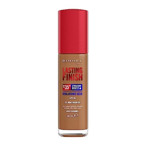 Rimmel London LASTING FINISH hydration boost SPF20 450Caramel 30ml donna