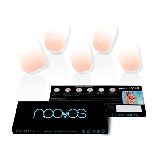 Nooves GEL NAIL FILM nude baby boomer premium luxe gradient 20 unit donna