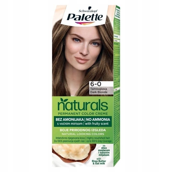 PALETTE Tinta per capelli Permanent Naturals Color Creme con miele e olio di argan 500 60 Biondo scuro