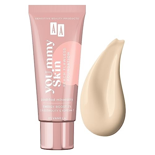 AA Yoummy Skin Peach Flawless Foundation fondotinta minerale che aggiunge luminosit 01 Vanilla 30ml