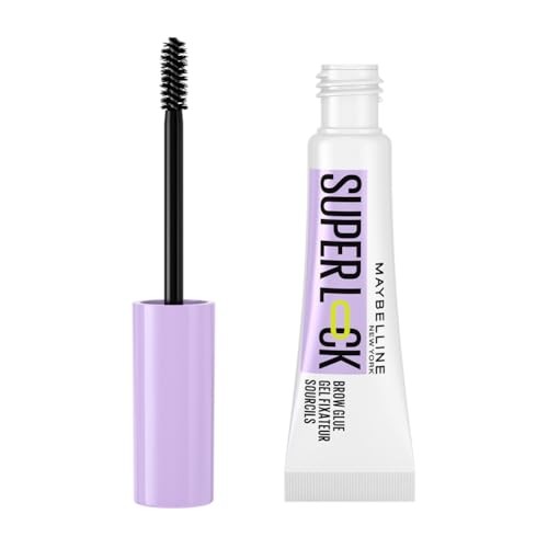 Maybelline Super Lock Brow Glue Gel fissativo a lunga durata per sopracciglia 8 g donna Clear