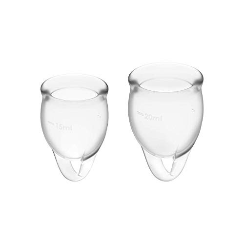 SATISFYER SET Feel Confident set di coppette mestruali 15ml 20ml Trasparente