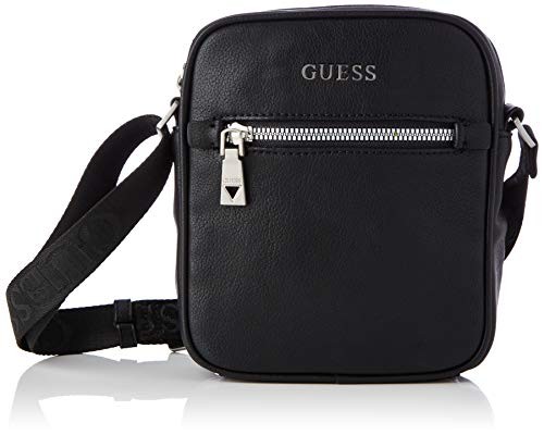 Guess Scala Leather Mini Crossbody Bag Black uomo