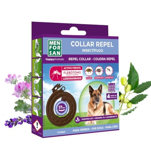Men For San COLLAR perros antiinsectos 60 cm unisex