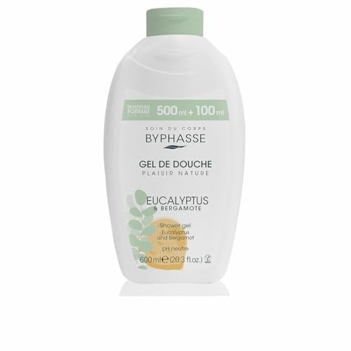 Byphasse EUCALYPTUS and BERGAMOTE shower gel 600ml donna