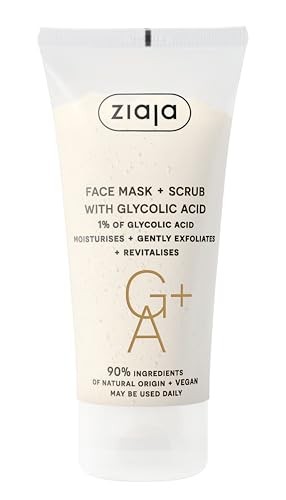 Ziaja Maschera Viso Scrub Acido Glicolico Maschera peeling con acido glicolico donna 55ml