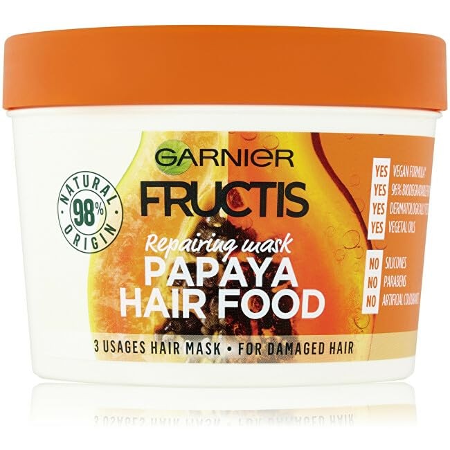 Garnier Fructis Hair Food Papaya Repairing Mask Hair Mask Donna 400ml